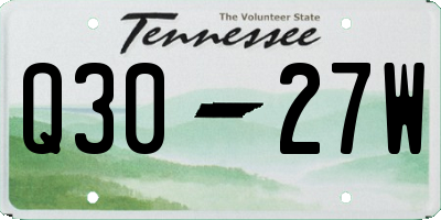 TN license plate Q3027W