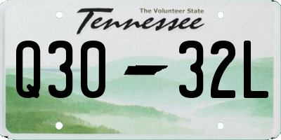 TN license plate Q3032L