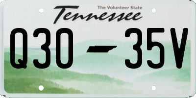 TN license plate Q3035V