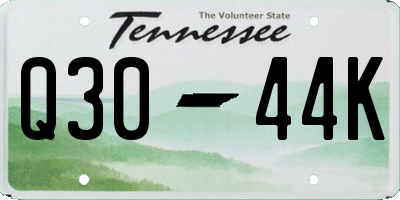 TN license plate Q3044K