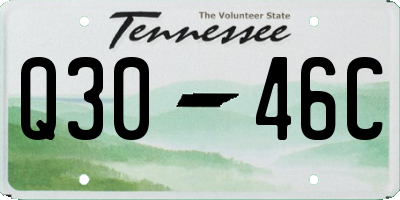 TN license plate Q3046C