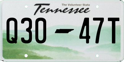 TN license plate Q3047T