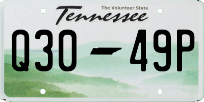 TN license plate Q3049P