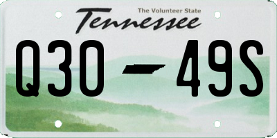 TN license plate Q3049S