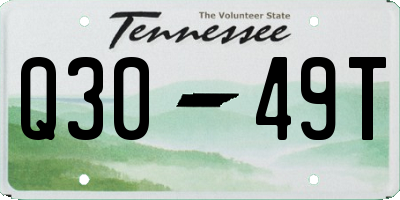 TN license plate Q3049T