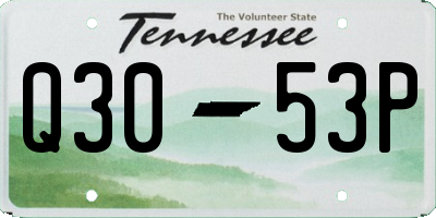 TN license plate Q3053P