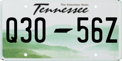 TN license plate Q3056Z