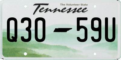 TN license plate Q3059U