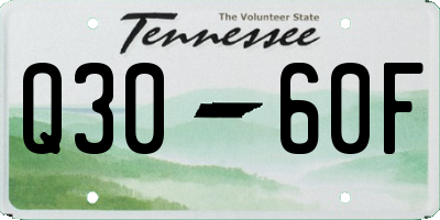TN license plate Q3060F