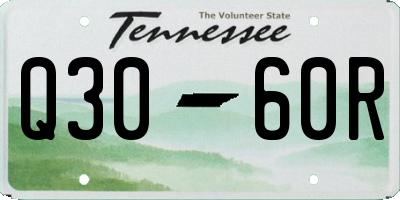 TN license plate Q3060R