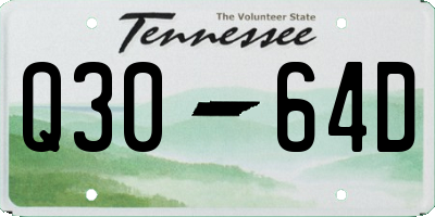 TN license plate Q3064D
