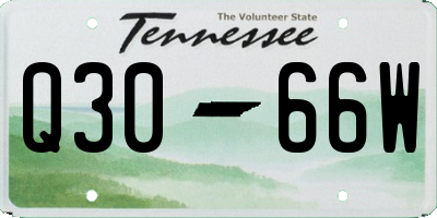 TN license plate Q3066W