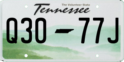 TN license plate Q3077J