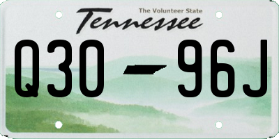 TN license plate Q3096J
