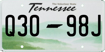 TN license plate Q3098J