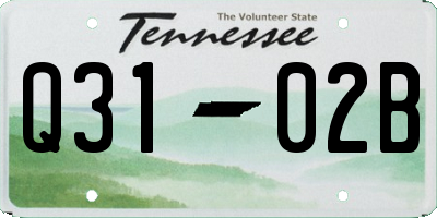 TN license plate Q3102B
