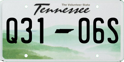 TN license plate Q3106S