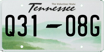 TN license plate Q3108G