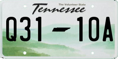TN license plate Q3110A