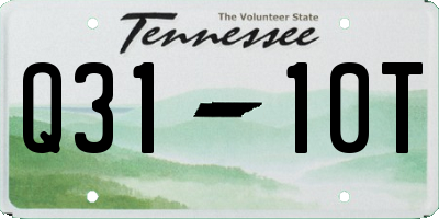 TN license plate Q3110T