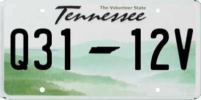 TN license plate Q3112V