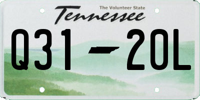 TN license plate Q3120L