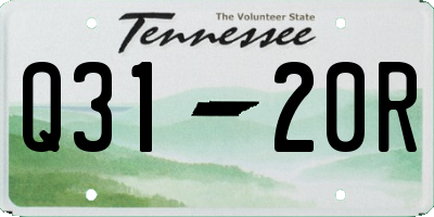 TN license plate Q3120R