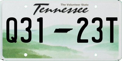 TN license plate Q3123T