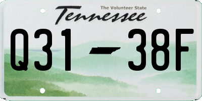 TN license plate Q3138F