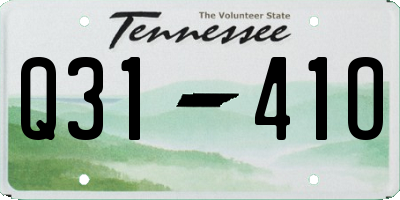 TN license plate Q3141O