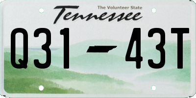 TN license plate Q3143T