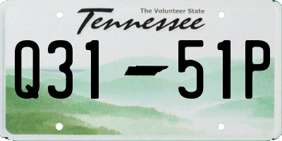 TN license plate Q3151P