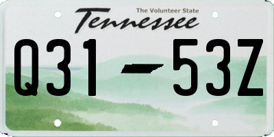 TN license plate Q3153Z