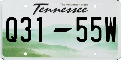TN license plate Q3155W