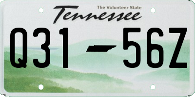 TN license plate Q3156Z