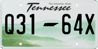 TN license plate Q3164X