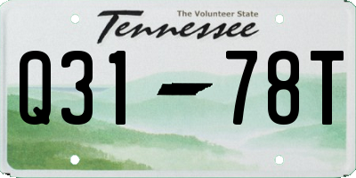 TN license plate Q3178T