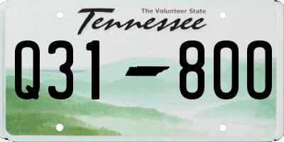 TN license plate Q3180O