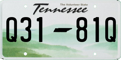 TN license plate Q3181Q