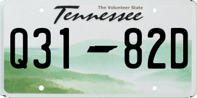 TN license plate Q3182D