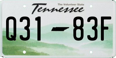 TN license plate Q3183F