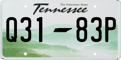 TN license plate Q3183P