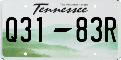 TN license plate Q3183R