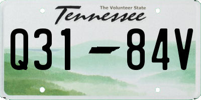 TN license plate Q3184V