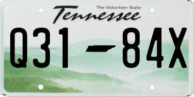 TN license plate Q3184X