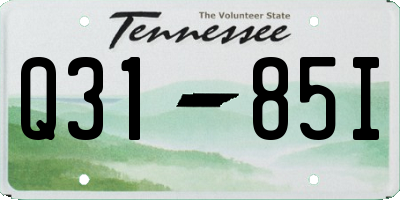 TN license plate Q3185I