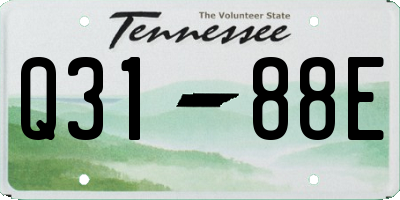 TN license plate Q3188E