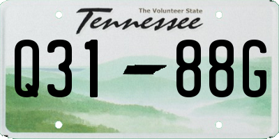 TN license plate Q3188G
