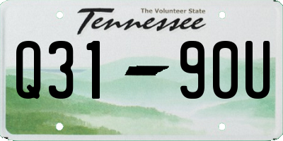 TN license plate Q3190U