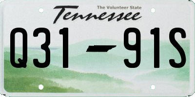 TN license plate Q3191S